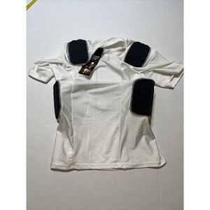 Cramer Lightning S 5 Pad Football Shirt Short Sleeve White Men's SZ L 42"-45"